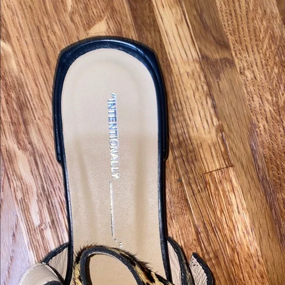 INTENTIONALLY BLANK Brown and Black Loafers with Slingback Strap - Picture 2 of 5